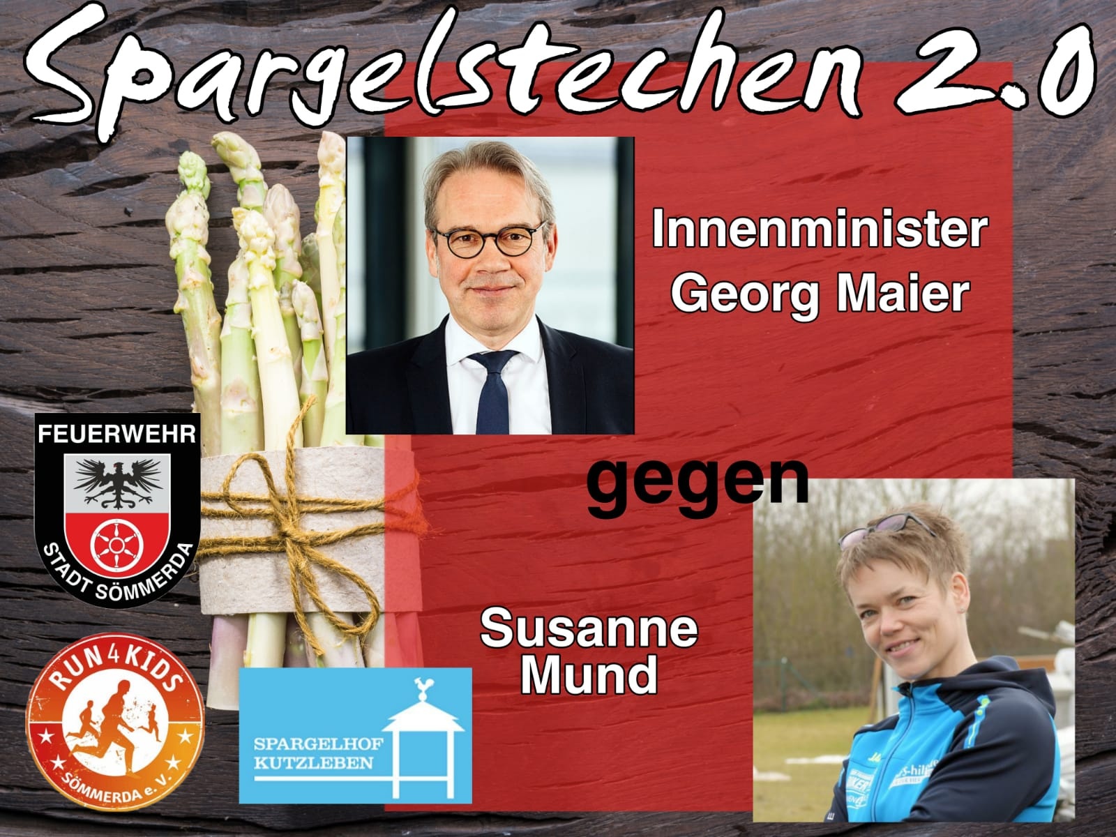 Innenminister Georg Maier tritt gegen Susanne Mund im Wett-Spargelstechen an
