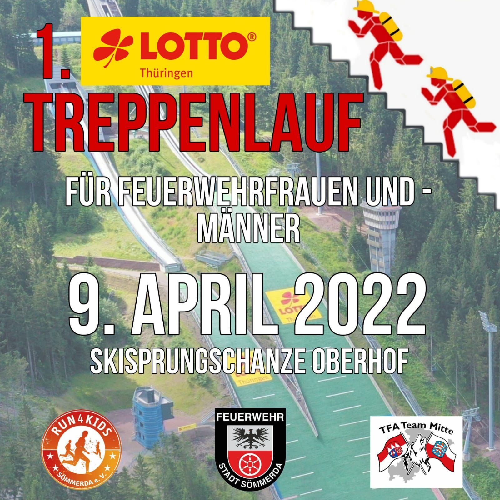 Plakat Treppenlauf Mit Lotto Thüringen