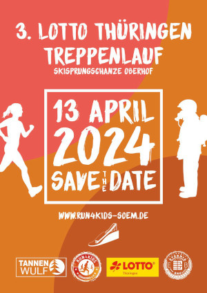 3. LOTTO Thüringen Treppenlauf 2024 Save the Date, Bild: run4Kids